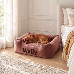 Personalized Pet Bed, Bolster Pet Sofa, Dog Room Decor, Turkish Dog Couch