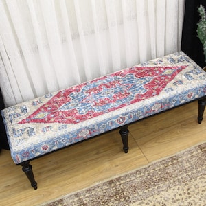 Hallway Bench, Upholstered Bench, Bohemian Design Bench, Living Room Bench, End Of Bed Bench, Entry Bench, Dining Room Bench, Shoe Bench