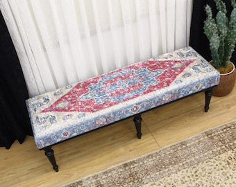 Hallway Bench, Upholstered Bench, Bohemian Design Bench, Living Room Bench, End Of Bed Bench, Entry Bench, Dining Room Bench, Shoe Bench