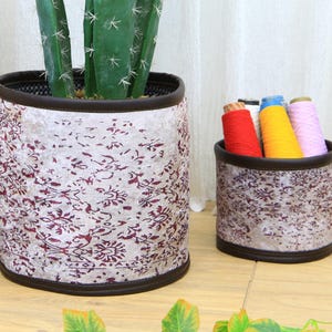 easter basket, bedroom organizer, storage basket, hanging planter, basket planter, plant pot, colorful planter, retro basket, planter cover