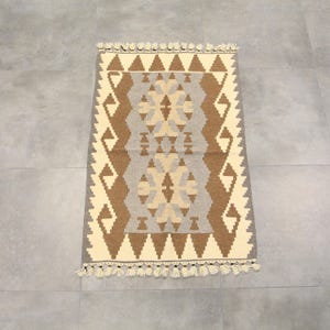 TURKISH RUG, kilim rug, vintage rug, oushak rug, area rug, bohemian rug, boho decor, home decor, woven rug, carpet, 2.5 x 3.9 ft Small kilim