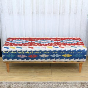 Rug Storage Bench, Functional Furniture for Entryway, Living Room Bench, Space Saver Bench for Accessories, Footstool Bench, Hidden Storage