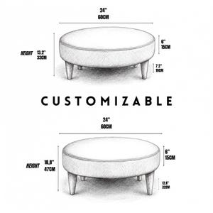 Patchwork Print Ottoman Bench, Upholstered Pouffe, Farmhouse Decor, First Home Gift zdjęcie 4
