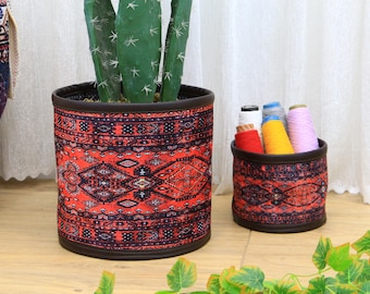 cabinet basket , plant holder, basket planter decorative basket, towel basket, hanging planter, rustic basket, plant gift for mom, plant pot