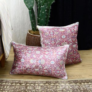 Floral Pattern Pillow, Soft Decorative Throw Pillow, Cozy Cushion for Living Room and Bedroom, Home Decor, Ethnic Pillow, Bench Cushion Gift