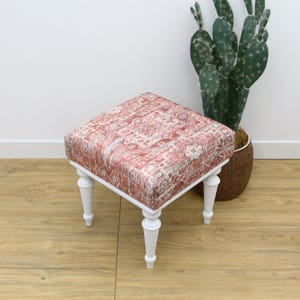 Ottoman Stool, Vanity Table Stool, Low Stool, Kilim Design Bench, Footstool Bench, Fireplace Bench, Shoe Bench, Bed Step Stool, Home Decor