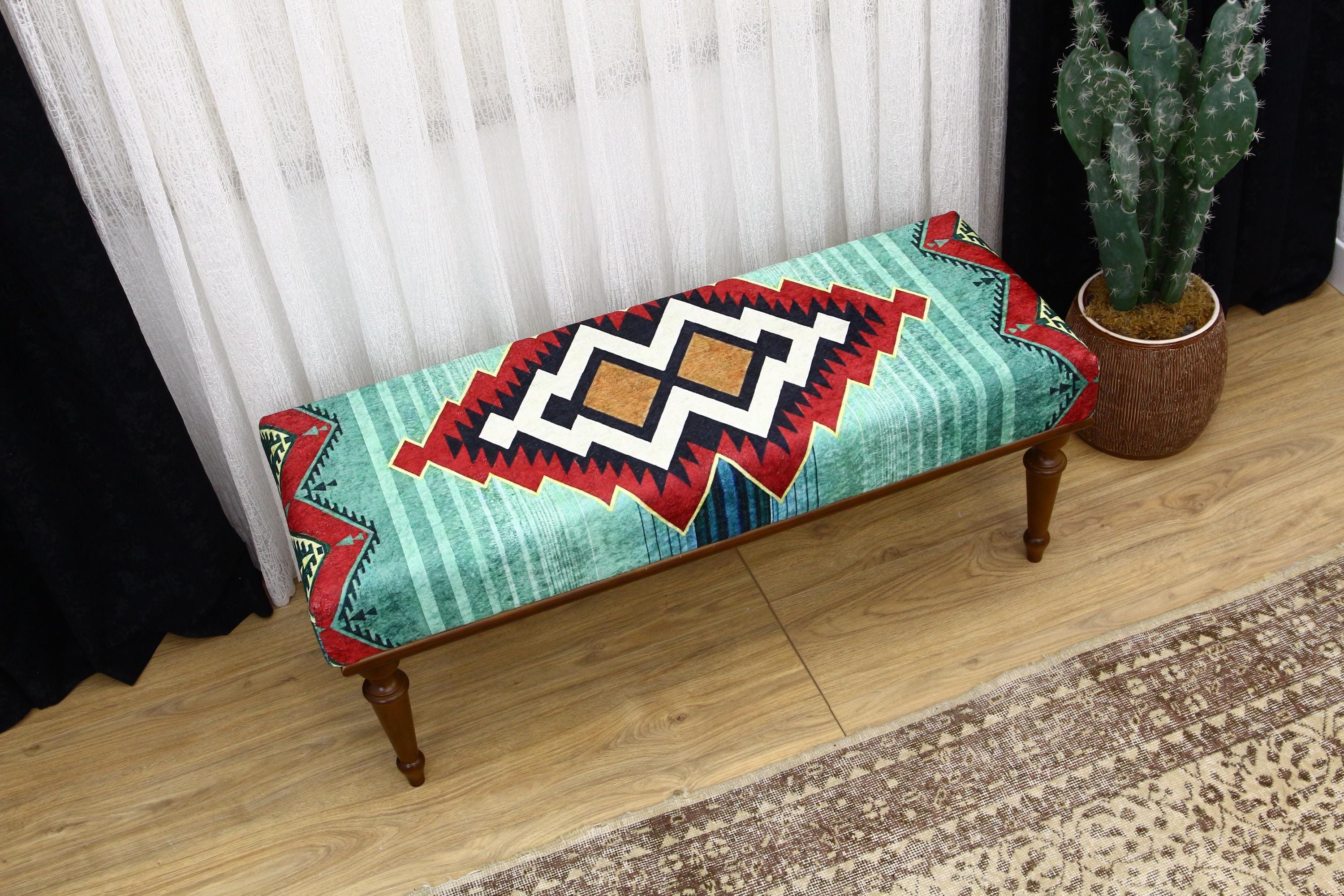 Aztec Piano Bench, Footstool Bench, Upholstered Bench, Vanity Chair ...