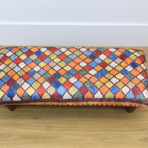 Footstool bench, Ottoman for rocking chairs, Bench with cushion, Comfy stool, Stylish stool, Small stool, Desk stool, Walking stool,