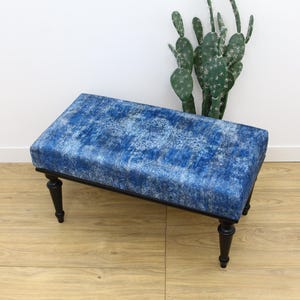 Handmade bench, ottoman bench, footstool bench, soft seat, entry sofa, make up stool, piano bench, hallway bench, kilim bench,