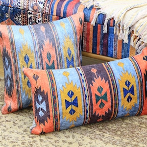 Vintage Patterned Pillow, Rug Pillow, Indoor Pillow, Couch Case, Boho Cushion, Kilim Pillow, Turkish Pillow, Pillow Cover, Home Decor Pillow