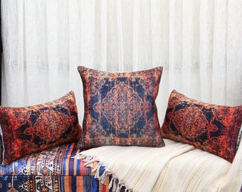 Home decor pillow, Ikat pillow cover, Pink pillow, Geometric pillow, Multicolor pillow, Ethnic pillow, Nomadic pillow, Soft pillow,