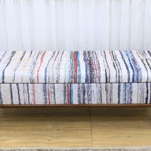 Floral Pattern Bench, Coffee Bench, Ottoman Bench, Upholstered Bench, Turkish Rug Bench, Kilim Bench, Home Decor Bench, Handmade Bench