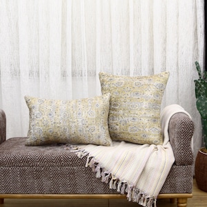 bohemian cushion, yellow  pillow, modern pillow cover, rug design pillow, cushion pillow, couch pillow, turkish pillow cover,