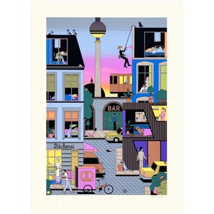 Serigrafia "Berlin at Dawn" – Edizione limitata, illustrazione firmata (50 x 70 cm)