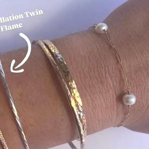 Sterling Silver Cuff Bracelet Permanent Jewelry Constellation Twin Flame, Smooth Stacking Bracelet Permanent Jewelry Bangle Supply Wholesale