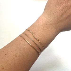 Wave Connector Sterling Silver Or Gold Filled Permanent Jewelry Supply, Charm Connector For Bracelet, Wholesale Jewelry Supply, GIFT