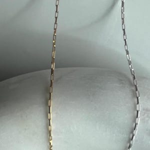 1.2mm Venetian box Chain Permanent Jewelry Supply, Unfinished Paperclip Chain Gold Filled And Sterling Silver, Chain By The Feet Wholesale