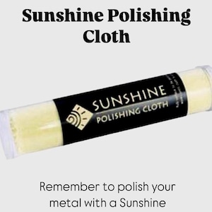 Paño de pulido Sunshine para joyas de oro, plata y latón / Paño antideslustre para pulir joyas de forma permanente / Santos Jewelry USA
