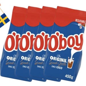 4-8 Bags of Swedish O'boy Original Cocoa Powder Mix 450g (15.8 Oz.), Oboy Hot Chocolate, Swedish Candy, Food From Sweden, Fika, Godis, gifts