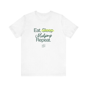 Eat Sleep Mahjong Repeat T-Shirt-Funny Mahjong Shirt for Women & Men | Mahjong Lover Gift | Tile Game Tee | Retro Game Night Shirt