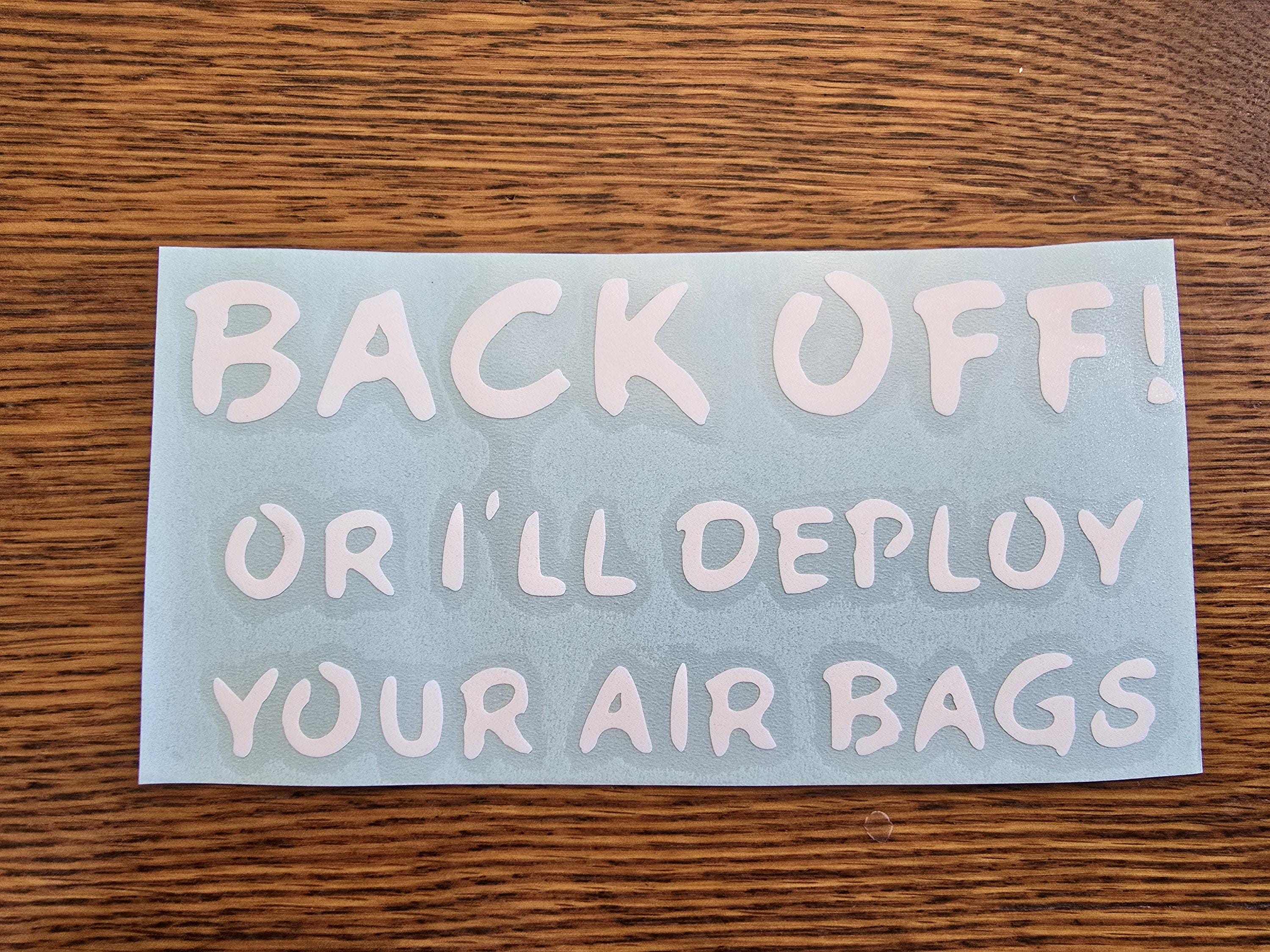 Back off Decal - Etsy