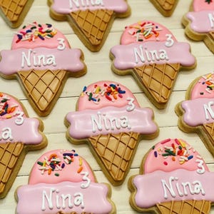 Birthday Ice Cream Cone Cookies
