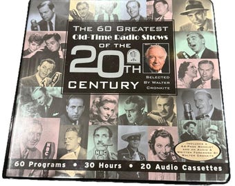 Walter Cronkite's 60 Greatest Old-Time Radio Shows 20th Century Cassette T80 {pre-owned}
