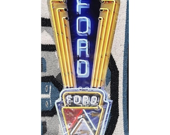 Ford Jubilee Marquee Logo METAL Sign 11" x 23" LGB444 Made in USA T90?