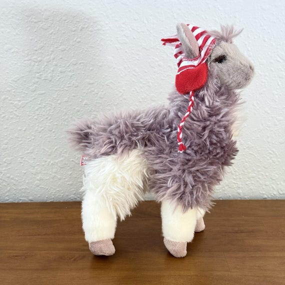 Rare Winter Douglas Zephyr Llama With Ear Muff Hat Plush Stuffed