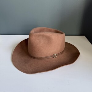 Vintage Bailey Felted Brown Beaver Fur Cowboy Hat, Size 7​​​​​​​. Mens, Bailey, Cowboy Frontier Pro 5X, 7 1/8, Brown Hat  main image 3