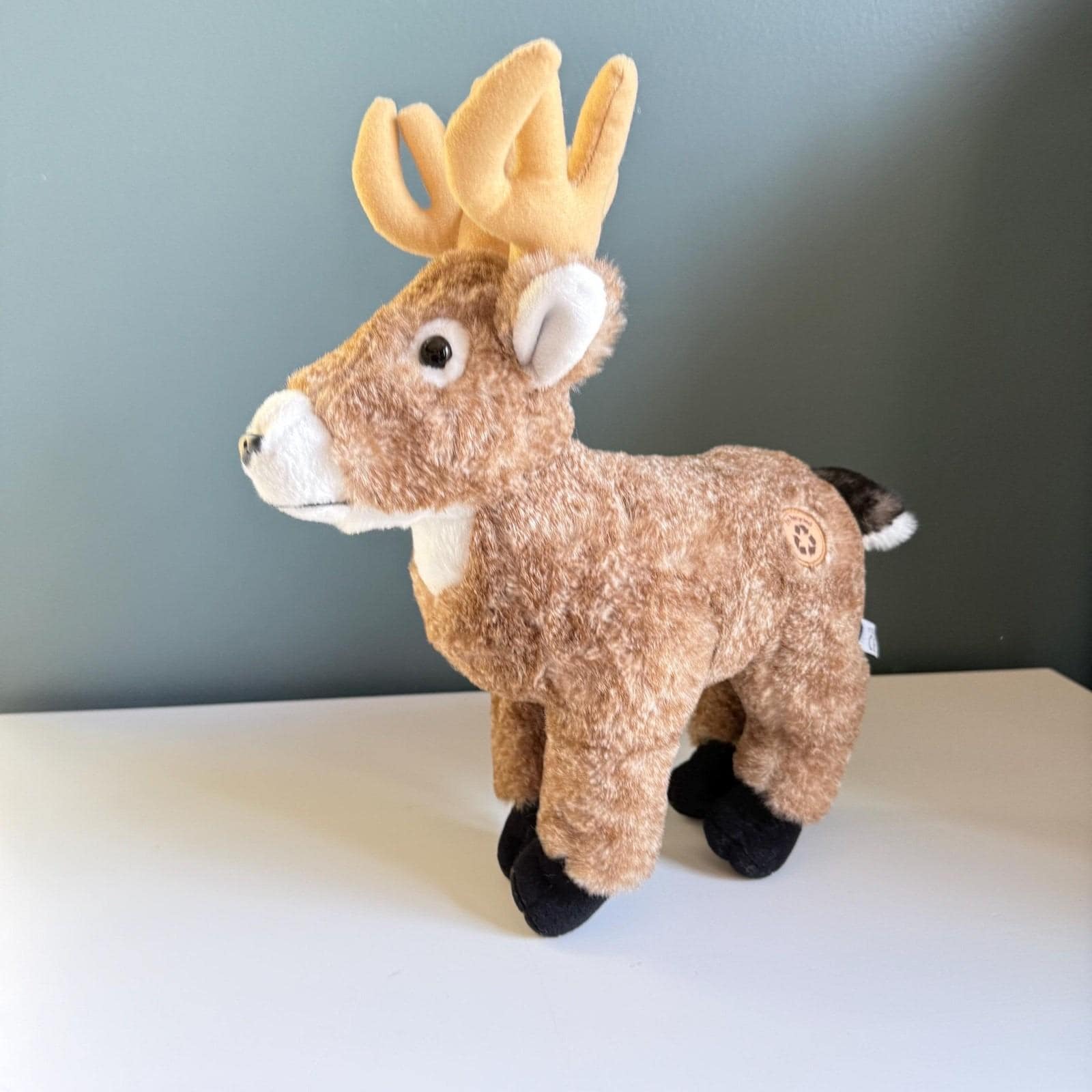Large Stuffed Deer: 12 Inch Plush Animal, Eco-friendly Pre-owned