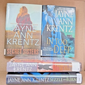 Lot Of 4 Hardcover Books Jayne Ann Krentz Mystery Book Romance Ex-Library L96 {pre-owned}