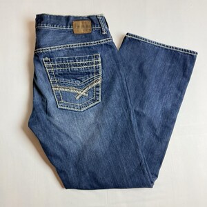 Rzadkie dżinsy BKE Carter Jeans męskie 38R Blue Denim Regular Straight Leg Mid Rise 5 Pocket {używane}