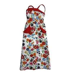 Barbie Best Buy #9156 Multi-Color Flower Sun Dress Vintage 1976 Maxi {pre-owned}
