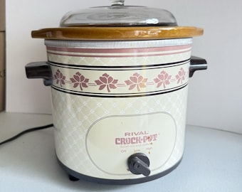 Vintage Rival Crock-Pot with Removable Stoneware Server, Electric Slow Cooker T1 {pre-owned}