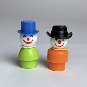 Vintage Fisher Price Little People Circus Clowns Set Of 2 Figures Toys T60