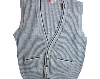 Vintage Revere Sweater Vest Mens L Made in USA Dad Grandpa Academia Preppy T90