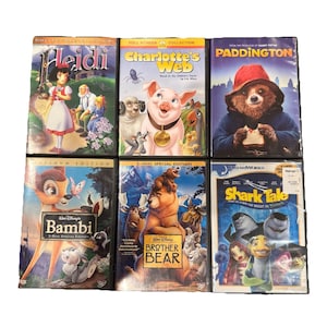 Classic Childrens DVDs Lot Of 6 Charlotte’s Web, Paddington, Bambi, Bro Bear T80 {pre-owned}