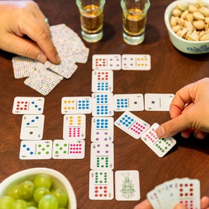 Carte da gioco Double 12 Travel Domino - Treno messicano - Mini domino leggeri - Set domino tascabile