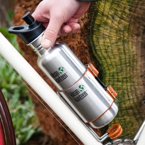 Bicycle Drink Holder - Fits Multiple Size Water Bottle Canteen Thermos - "The UpCycle Cage"