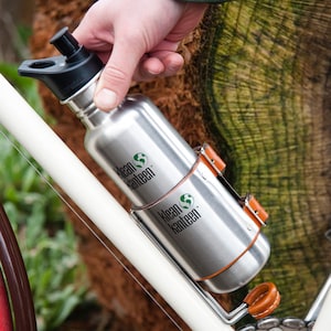 Bicycle Drink Holder - Fits Multiple Size Water Bottle Canteen Thermos - "The UpCycle Cage"