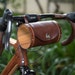 Handlebar Bag - Leather Bicycle Barrel Bag
