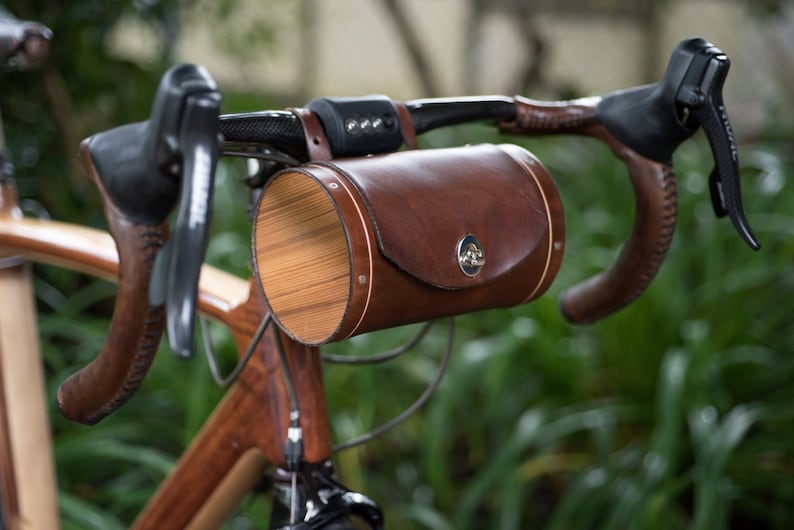 Bicycle Handlebar Bag  The Barrel Bag Bicycle Bag image 1