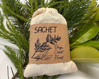 Bolsitas aromáticas de Jardín y Bosque - Bolsa de algodón reutilizable con cordón - Natural y de recolección