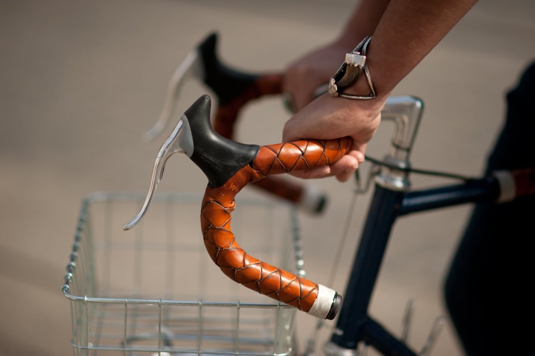 Braided Leather Handlebar Tape the Bullwhip Bar Wraps Etsy UK