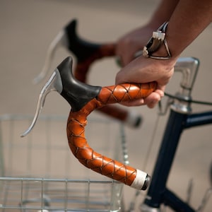 Braided Leather Handlebar Tape - "The Bullwhip Bar Wraps"