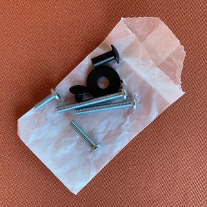 Drawer Pull Hardware Kit Extra Parts for Leather Drawer Pulls Black