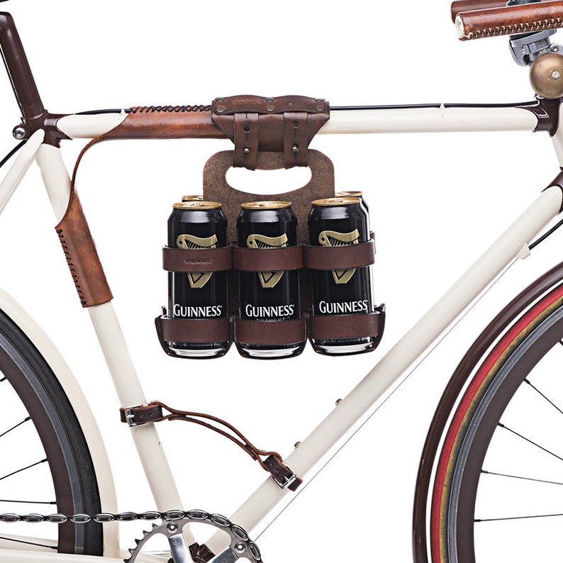 Bike 6pack Holder bike Beer Combo Leather Etsy