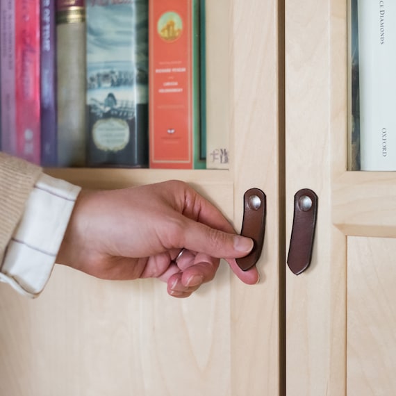 Small Leather Cabinet Knob The St Johns Etsy