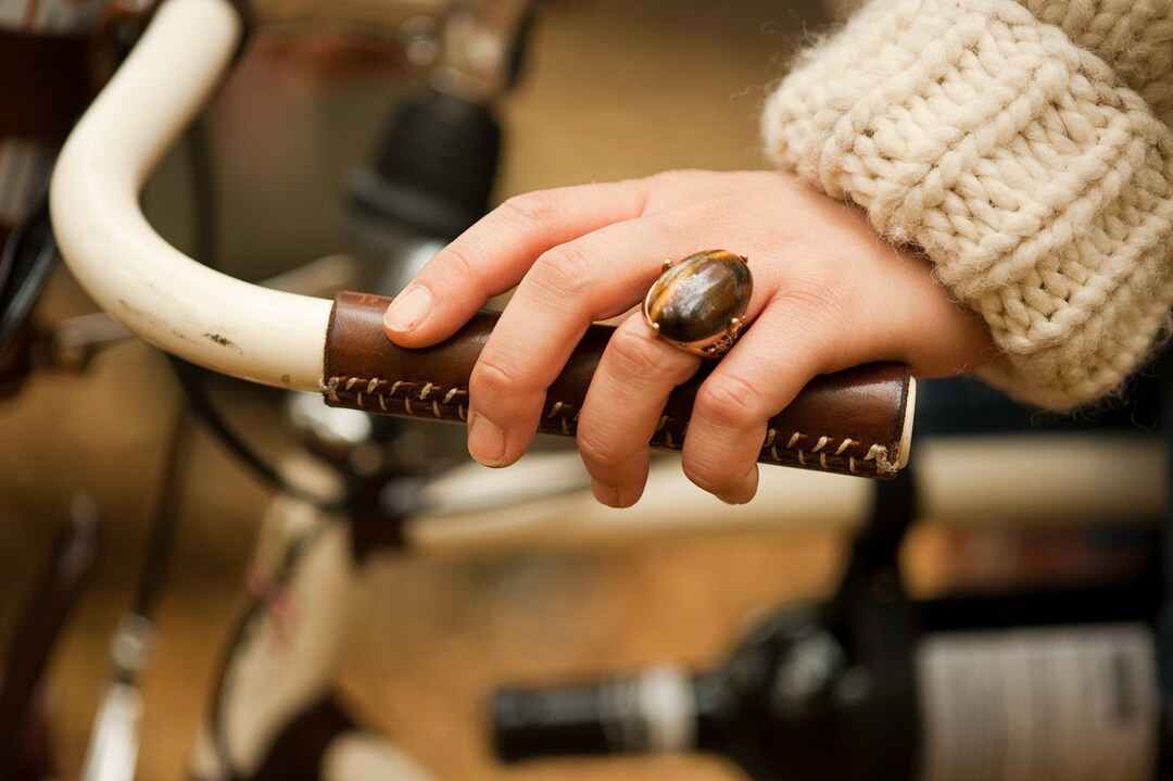 Leather Bicycle Grips the city Grips Sewon Leather Handlebar Wraps for